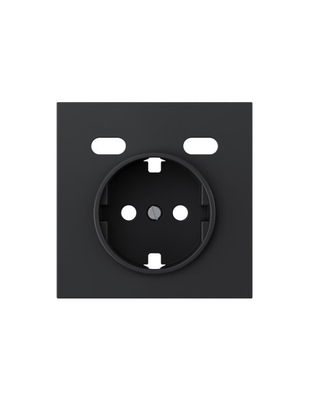 Schuko-Abdeckung mit 2 USB-C-Anschlüssen in matt schwarz, Serie Simon 360