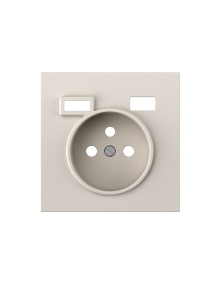 Schuko-Steckdose mit 2 USB-A/C-Anschlüssen, Serie Simon 360, sandmatt