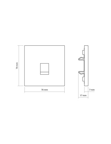 Simon RJ45-Abdeckung 360 Mattschwarz