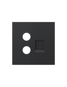 TV+RJ45 Cover (Mixed Socket) Matte Black Simon 360