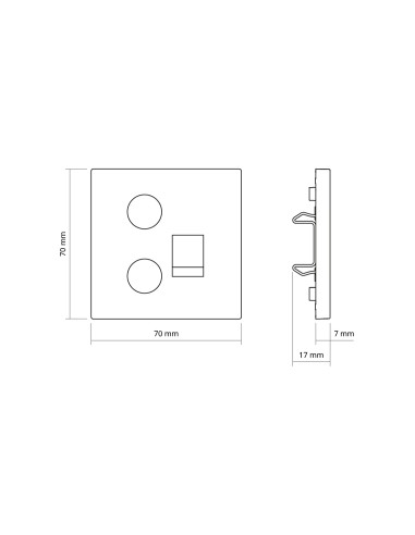 TV-Abdeckung + RJ45 (Mischdose) Mattschwarz Simon 360