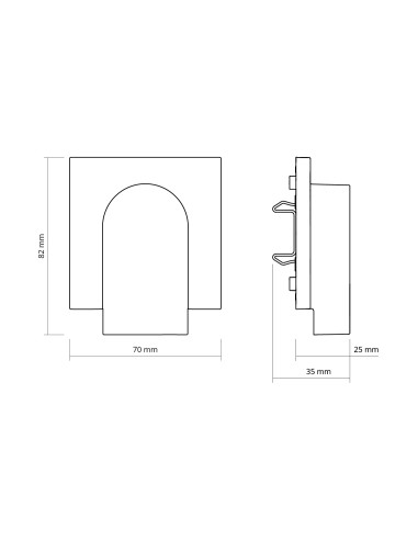 Schwarz matte Doppel-Faser-Optik-Steckerabdeckung Simon 360