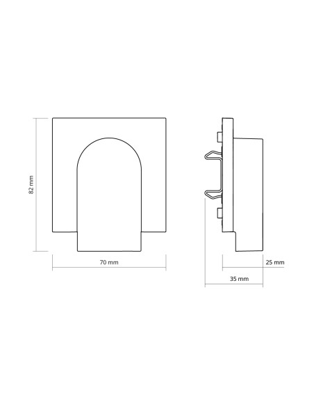 Schwarz matte Doppel-Faser-Optik-Steckerabdeckung Simon 360