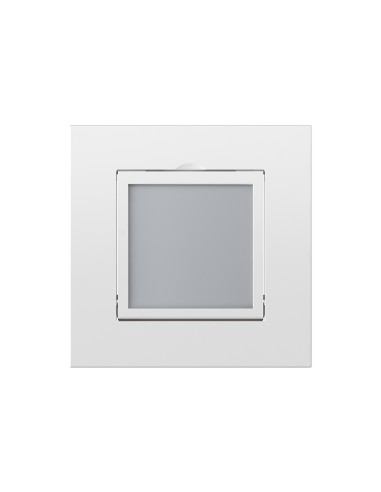 Abdeckplatte mit Sichtfenster für Simon 360 Willkommensleuchte in matter Weiß