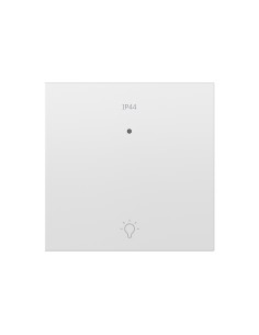 Simon 360 Individual Switch with Display, Engraved Pulsating Light IP44 Matte White
