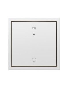 Simon 360 Individual Switch with Display, Engraved Pulsating Light IP44 Matte White 2