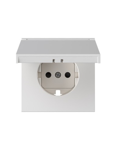 Schuko-Steckdosenabdeckung IP44 matt weiß Simon 360