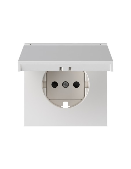 Schuko-Steckdosenabdeckung IP44 matt weiß Simon 360