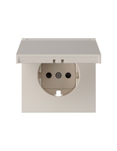 Simon 360 Sandstone Matte Schuko Socket Cover IP44
