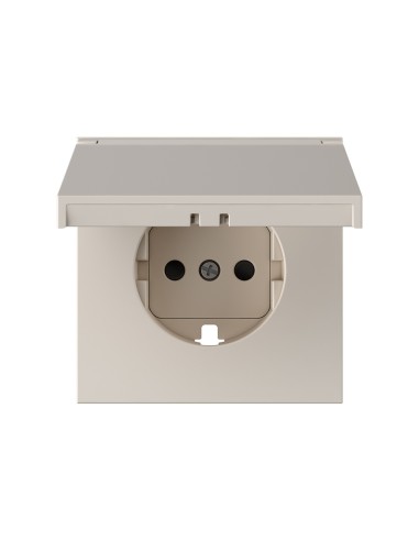 Schuko-Steckdosenabdeckung IP44 Mattsand Simon 360
