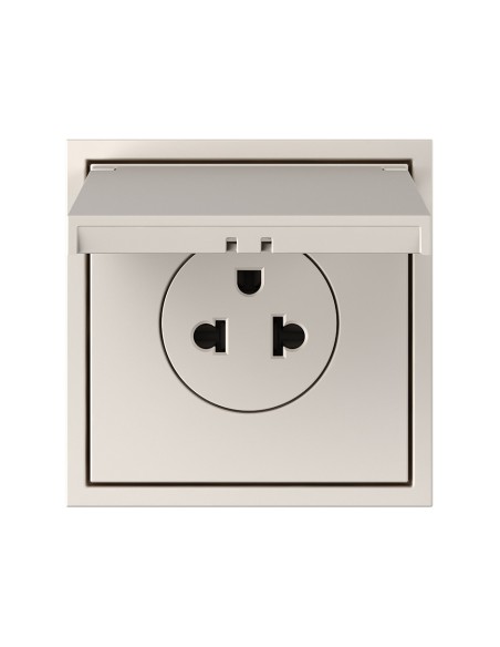 Modulares Eurostecker-Basis Simon 360 16A IP44 Sandmatt
