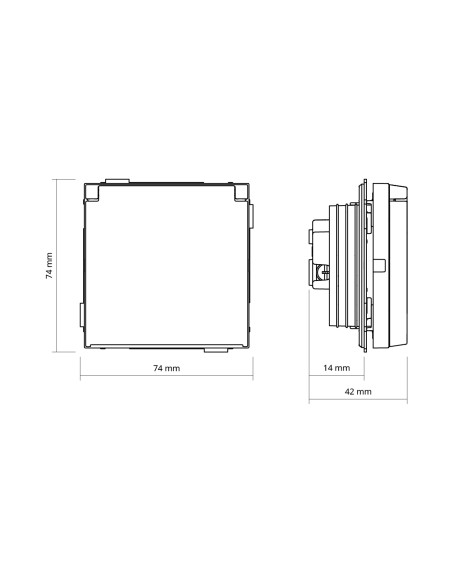 Modulares Eurostecker-Basis Simon 360 16A IP44 Sandmatt
