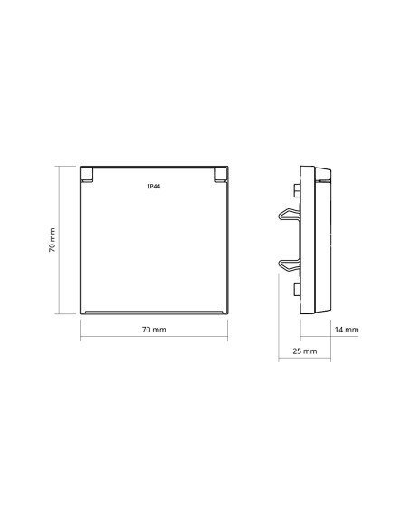 Simon 360 HDMI-Steckdose IP44 matt weiß