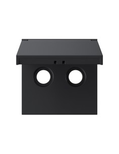 Universal R-TV+SAT socket cover IP44 matte black Simon 360