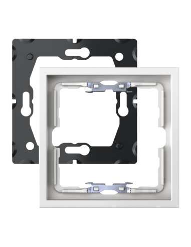 Frame for 1 element matte white with Simon 360 aligner