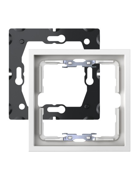 Frame for 1 element matte white with Simon 360 aligner