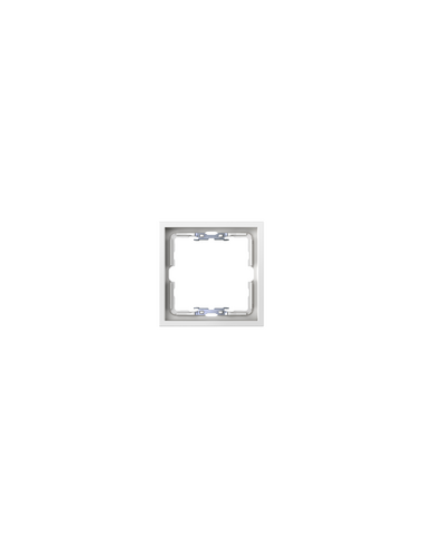Frame for 1 element matte white with Simon 360 aligner