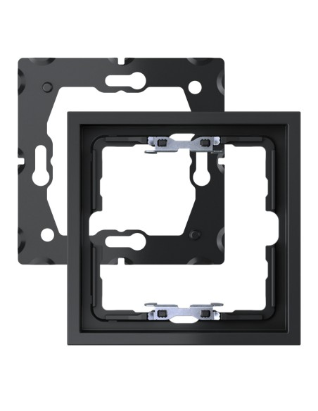Frame for 1 element matte black with Simon 360 aligner