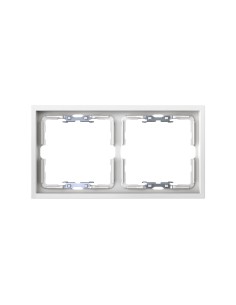 White Matte Frame for 2 Elements with Aligner Simon 360