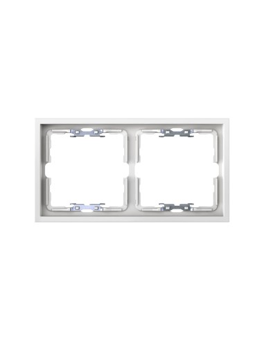 White Matte Frame for 2 Elements with Aligner Simon 360