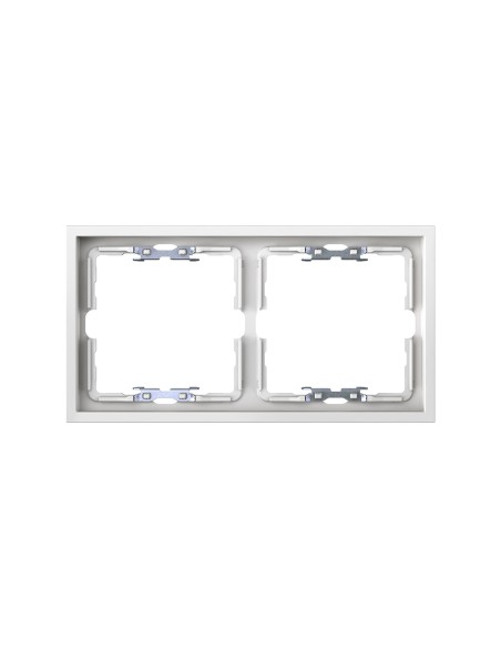 White Matte Frame for 2 Elements with Aligner Simon 360