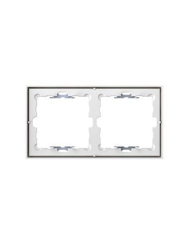 White Matte Frame for 2 Elements with Aligner Simon 360
