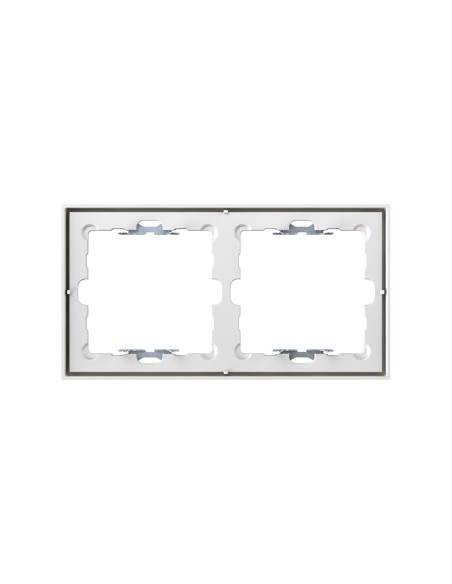 White Matte Frame for 2 Elements with Aligner Simon 360