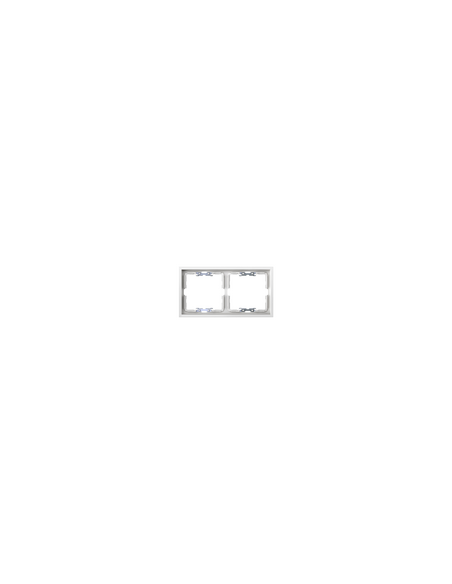 White Matte Frame for 2 Elements with Aligner Simon 360