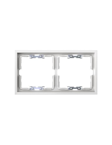 White Matte Frame for 2 Elements with Aligner Simon 360