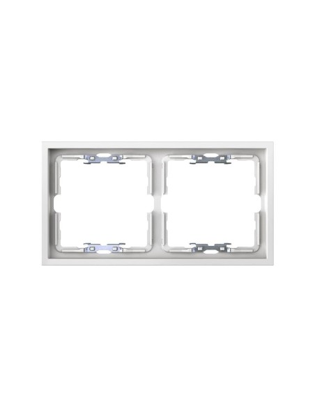 White Matte Frame for 2 Elements with Aligner Simon 360