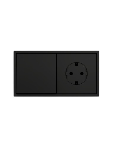 Black Matte Frame for 2 Elements with Simon 360 Aligner