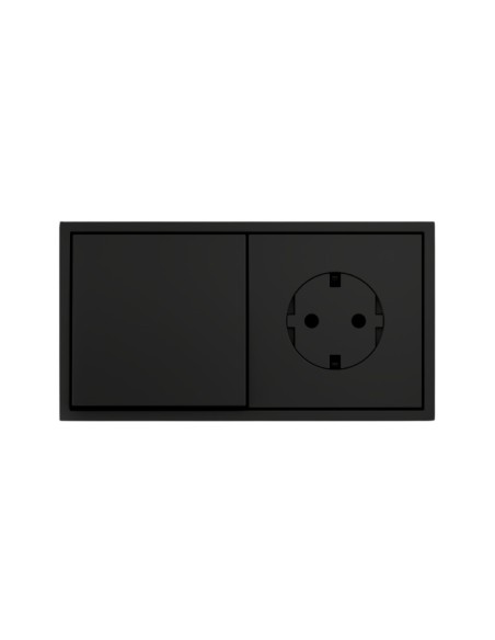 Black Matte Frame for 2 Elements with Simon 360 Aligner