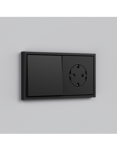 Black Matte Frame for 2 Elements with Simon 360 Aligner