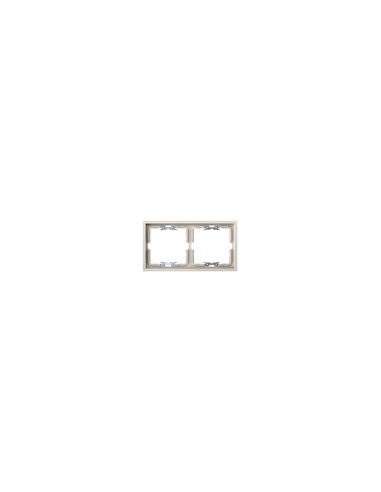 Frame for 2 elements sand matte finish with Simon 360 aligner