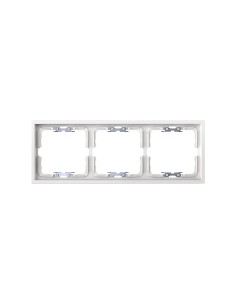White Matte Frame for 3 Elements with Simon 360 Aligner