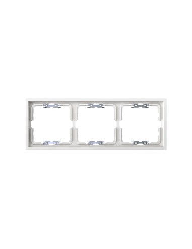 White Matte Frame for 3 Elements with Simon 360 Aligner