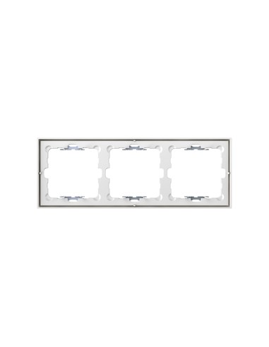 White Matte Frame for 3 Elements with Simon 360 Aligner
