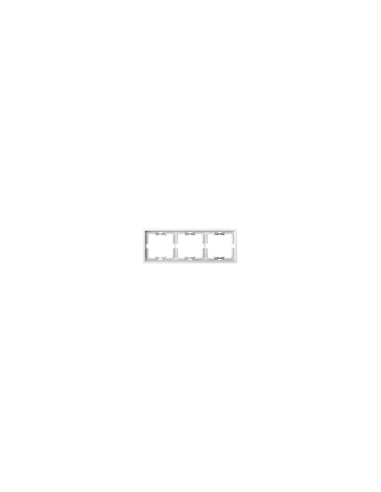 White Matte Frame for 3 Elements with Simon 360 Aligner