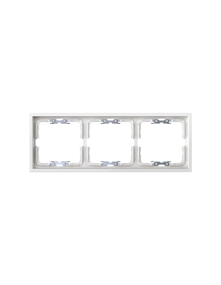 White Matte Frame for 3 Elements with Simon 360 Aligner