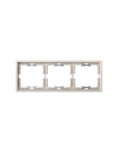 Frame for 3 elements matte sand finish with Simon 360...