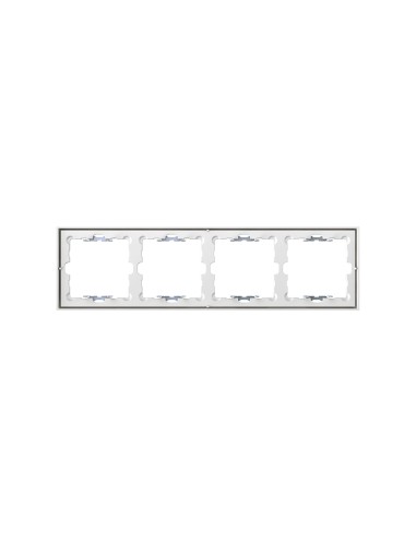 White Matte Frame for 4 Elements with Simon 360 Aligner