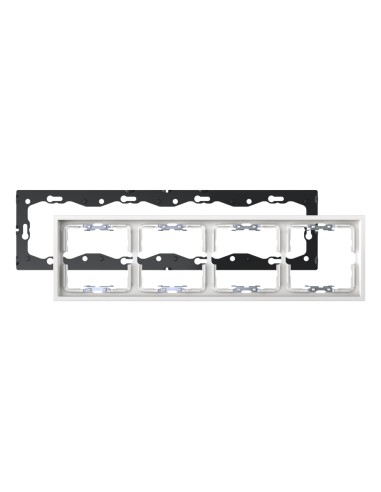 White Matte Frame for 4 Elements with Simon 360 Aligner