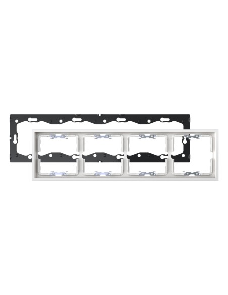 White Matte Frame for 4 Elements with Simon 360 Aligner