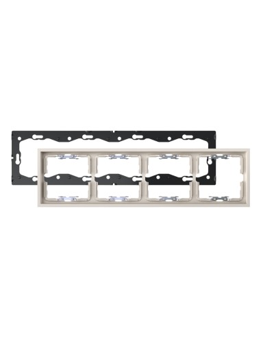 Simon 360 recessed frame for 4 elements matte sand finish