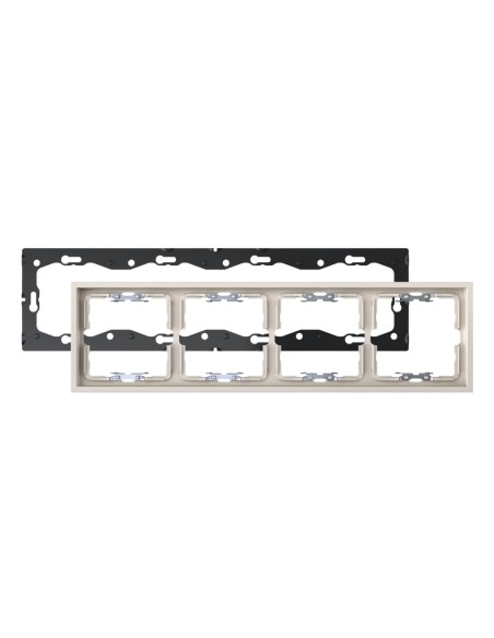 Simon 360 recessed frame for 4 elements matte sand finish