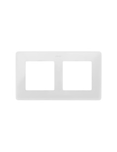 Recessed frame for two elements Simon 82 Detail Original matte white