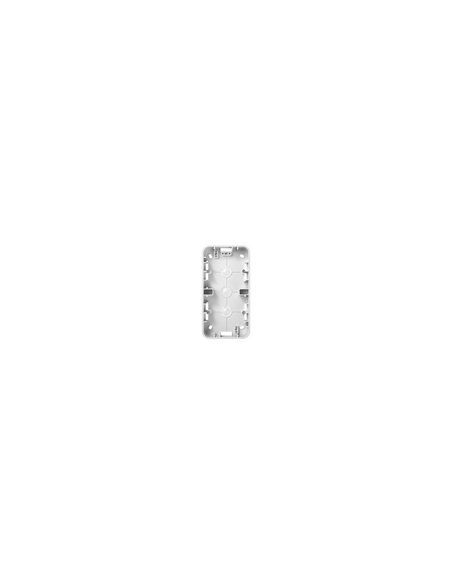 Caja de superficie alta Simon 75 para 2 elementos blanco