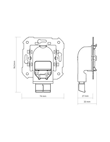 Duplex-Faserkabel-Stecker SC/APC Simon 75