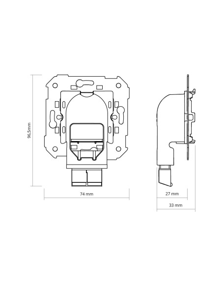 Duplex-Faserkabel-Stecker SC/APC Simon 75