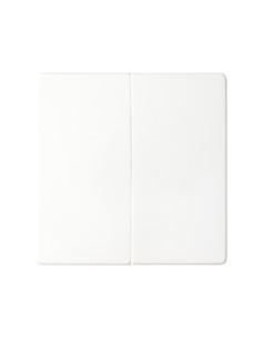 Tecla doble Simon 82 blanco para mecanismos doble